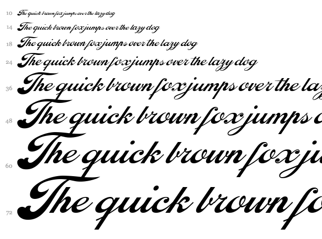 Enthrall font waterfall